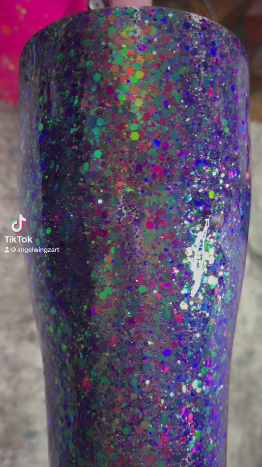 M109 30oz Blue, Purple, Pink Glitter