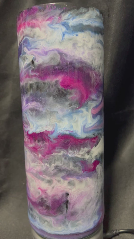M100 30 oz Fatty Tumbler in Pink, Blues, Purple, White and metalic